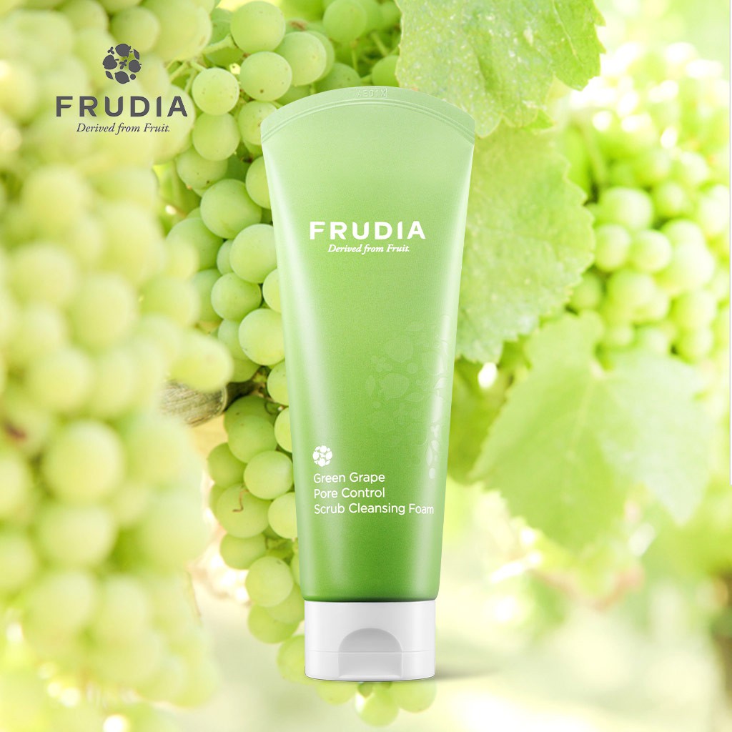 Frudia Green Grape Pore Control Scrub Cleansing Foam kuorinta