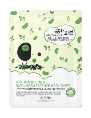 Esfolio Pure Skin Niacinamide Black Bean Essence Mask Sheet
