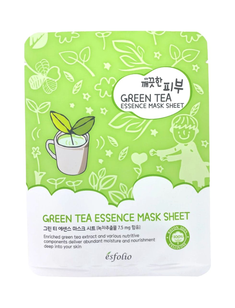 Esfolio Pure Skin Green Tea Essence Mask Sheet