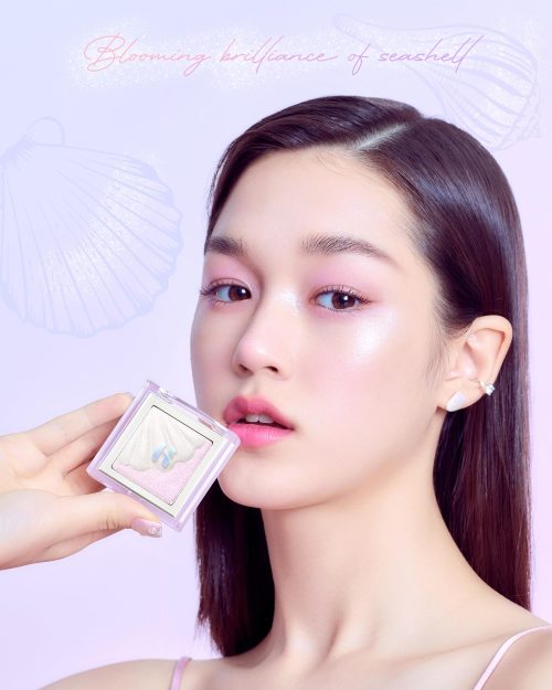 holika holika shell glow highlighter aurora nacre model