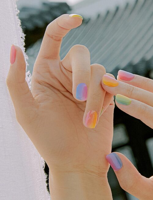 ohora semi cured gel nail strips n pastel