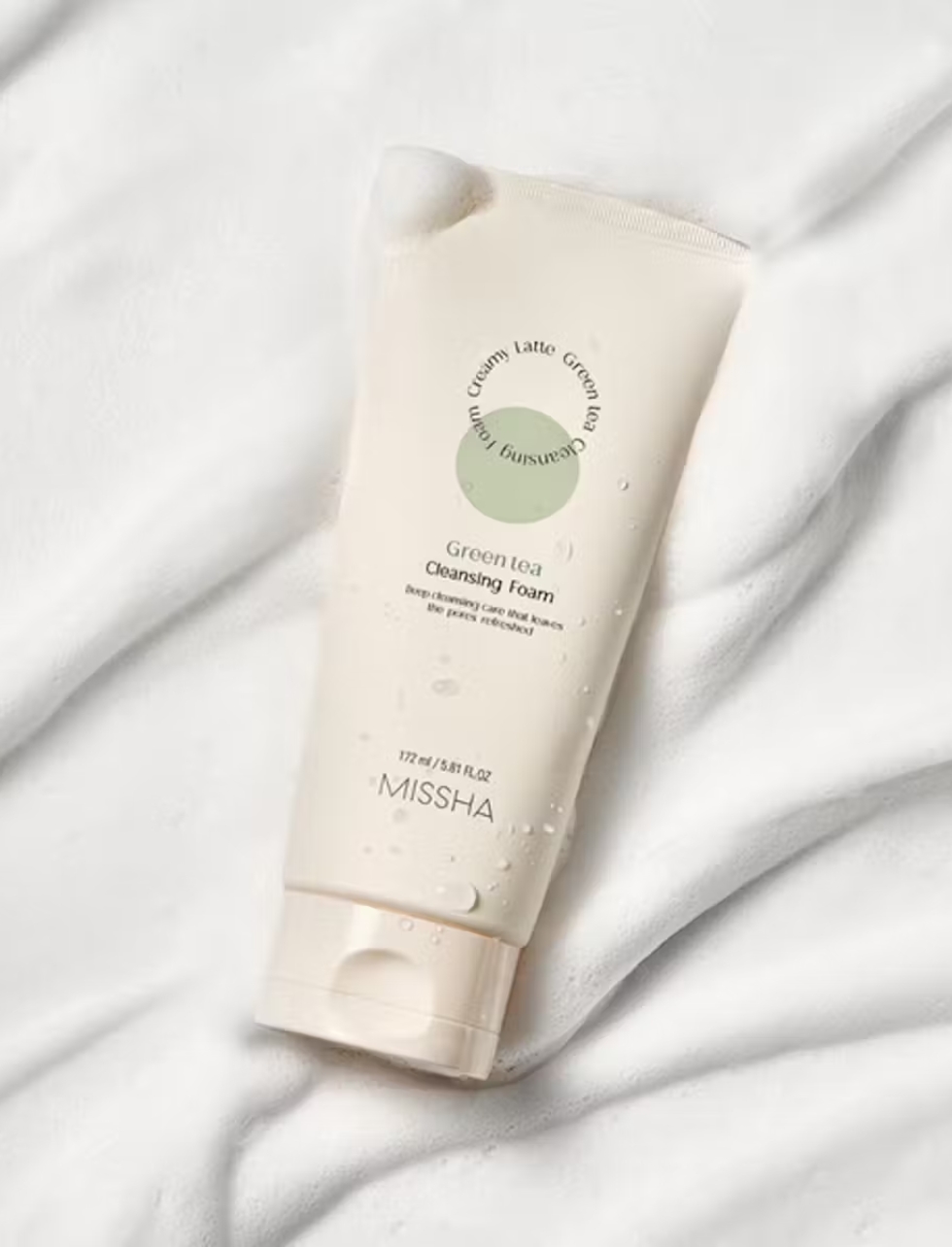 Missha | Creamy Latte Cleansing Foam Green Tea - Image 2