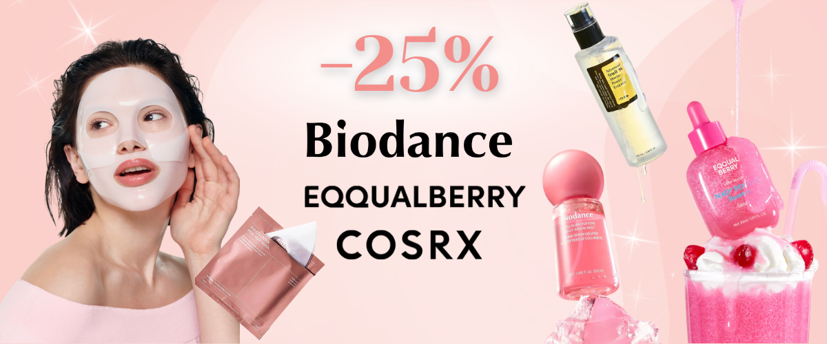Biodance, Eqqualberry, Cosrx -25%
