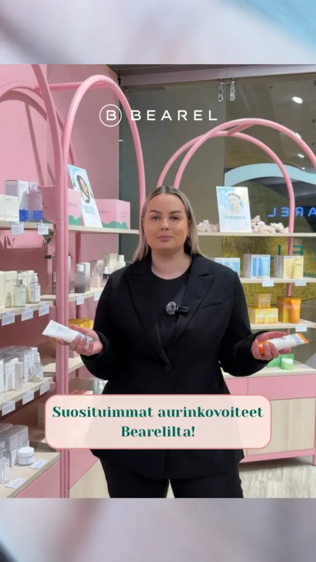 ☀️ Etsitkö täydellistä aurinkovoidetta kesäksi?

Kokosimme muutaman asiakkaidemme suosikin eri ihotyypeille:

✨ Frudia Green Grape Sebum Control Cooling Sun Gel – kevyt, viilentävä ja mattapinnan jättävä valinta rasvoittuvalle iholle ja sekaiholle.

✨ Purito Daily Soft Touch Sunscreen – miellyttävä ja luotettava aurinkosuoja aktiivisiin kesäpäiviin.

✨ Torriden DIVE-IN Watery Moisture Sun Cream – kosteuttava bestseller kuivalle ja herkälle iholle.

✨ SKIN1004 Hyalu-Cica Water-Fit Sun Serum – seerumimaisen kevyt aurinkovoide, joka kosteuttaa ja rauhoittaa ihoa samalla kun suojaa tehokkaasti.

🌞 Mikä näistä sopisi sinun ihollesi?

🛍️ Myymälässä ja verkkokaupassa odottavat myös kesän uutuudet, bestsellerit ja kampanjaedut. Tule löytämään oma aurinkovoidesuosikkisi Bearelilta! 💖

#bearel #aurinkovoide #aurinkosuoja #korealainenkosmetiikka
