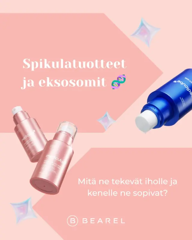 Spikulatuotteet ja eksosomit 🪡🧬 Mitä ne tekevät iholle ja kenelle ne sopivat? 
#bearel #ihonhoito #ihonhoitovinkit #kbeauty