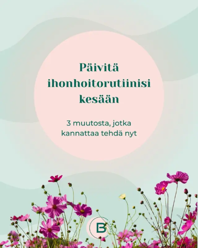 Tuntuuko iho kesällä rasvaisemmalta, tukkoisemmalta tai herkemmältä? 🌞

Syy voi olla se, että käytät samoja tuotteita ympäri vuoden.

Kesällä iho kaipaa hieman erilaista hoitoa. Salaisuus ei ole käyttää enemmän tuotteita, vaan valita iholle oikeat tuotteet. 💛

Selaa vinkit läpi ja päivitä rutiinisi kesäkuntoon! ☀️

#bearel #kbeauty #kesä #aurinkovoide #ihonhoito