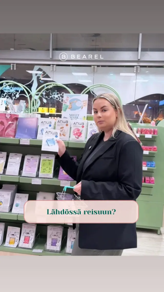 Lähdössä reissuun? ✈️

Matkakokoiset tuotteet tekevät pakkaamisesta paljon helpompaa! 🩷Ne kulkevat helposti mukana niin lomalla, mökillä, viikonloppureissulla kuin yökylässäkin.

Ja mikä parasta – matkakoko on myös täydellinen tapa testata uutta tuotetta ennen kuin hankit täysikokoisen version. ✨

Bearelilta löydät laajan valikoiman matkakokoisia ihonhoito-, hiustenhoito- ja meikkituotteita eri tarpeisiin. 👀

Tervetuloa ostoksille Bearel-myymälään tai verkkokauppaan! 🛍️💚

#bearel #koreankosmetiikka #matkakoko #ihonhoito #kbeauty