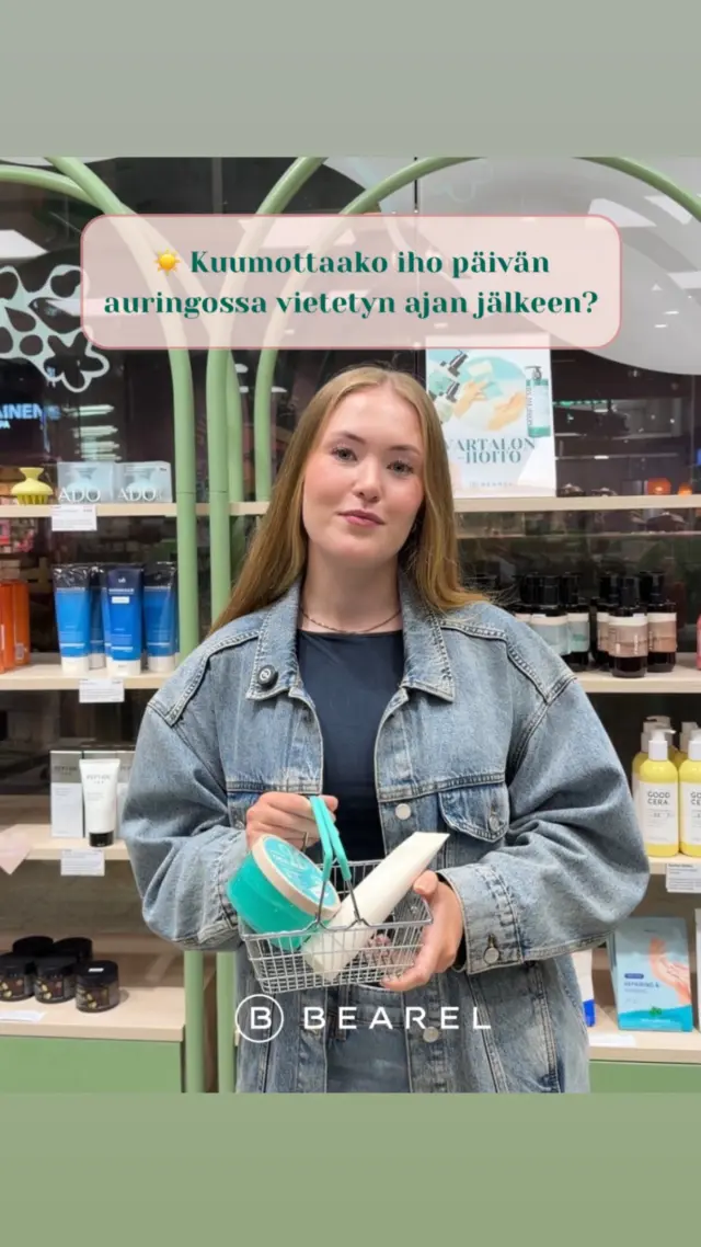 ☀️ Kuumottaako iho päivän auringossa vietetyn ajan jälkeen?

Auringon jälkeen iho kaipaa ennen kaikkea kosteutusta, rauhoitusta ja ihon suojamuurin tukea. 💗

🌿 Mizon Cica Aloe 96% Soothing Gel Cream viilentää, kosteuttaa ja auttaa rauhoittamaan auringon rasittamaa ihoa.

✨ Beauty of Joseon Comfort Protection Mineral Body Sun Lotion SPF30 suojaa ihoa hellävaraisesti ja sopii sekä vartalolle että kasvoille.

🛍️ Löydät nämä ja paljon muita K-Beauty-suosikkeja Bearelin myymälästä ja verkkokaupasta. Tule käymään – autamme mielellämme löytämään juuri sinun ihollesi sopivat tuotteet!

#bearel #kesä #aurinkovoide #ihonhoito #vartalonhoito