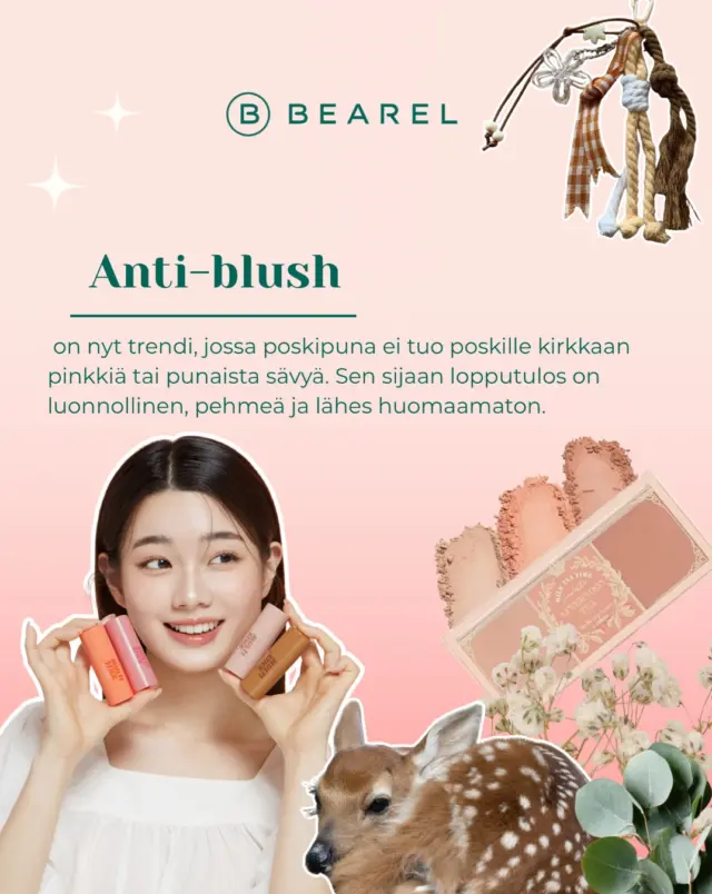Syksy kutsuu lämpimiin sävyihin 🤎🍂

Pehmeää väriä poskille vai trendikäs anti-blush? 👀✨

Löydä oma suosikkisi Bearelin myymälästä tai verkkokaupasta. 🛍️

#bearel #antiblush #meikit #kbeauty #syksy